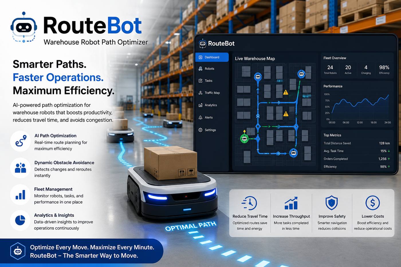 RouteBot – Warehouse Robot Path Optimizer